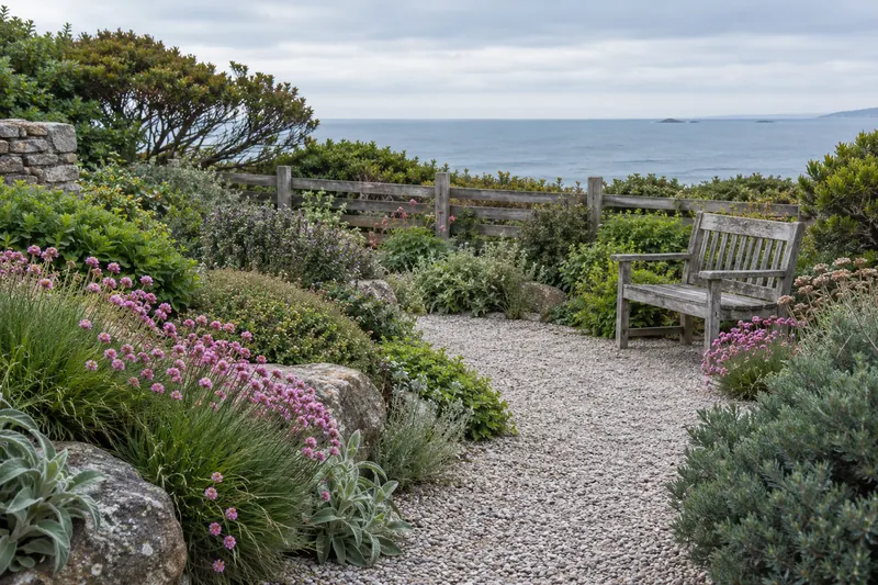 Design a coastal garden from the exposed edge inward