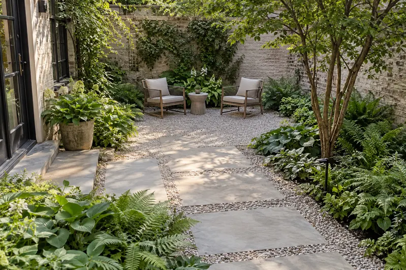 A small courtyard, with room to breathe