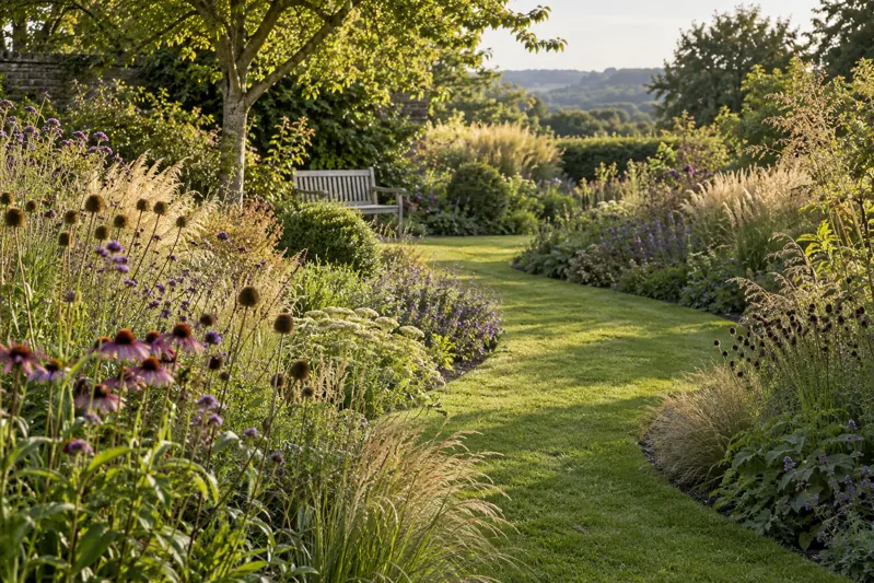 Choose between a naturalistic border and a meadow