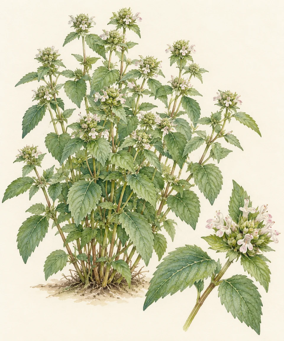 Pycnanthemum muticum — Illustration of clustered mountain mint: a representative form, with cultivar and growing conditions still to check.